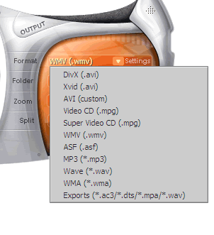 Select AVI .avi as the output for the DVD Select AVI .avi as the output for the DVD